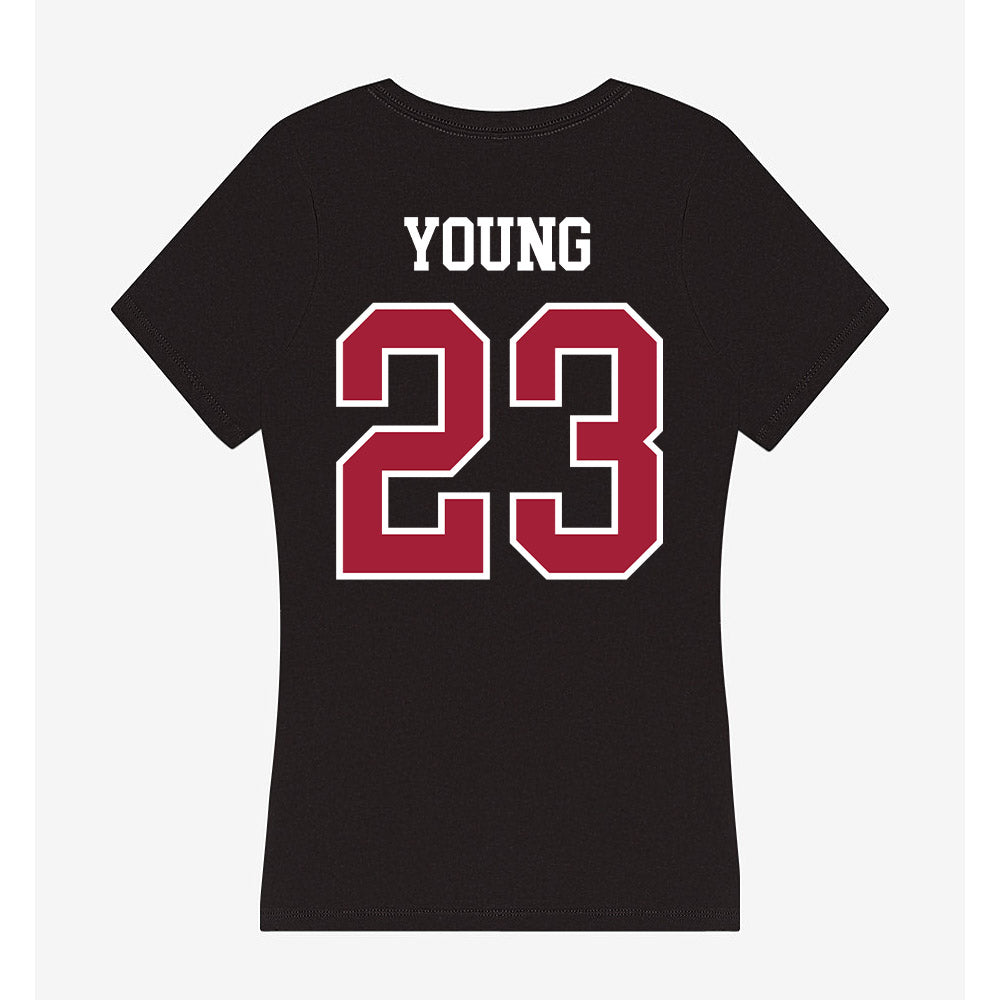 Arkansas - NCAA Football : Kevin Young - Women's V-Neck T-Shirt-1