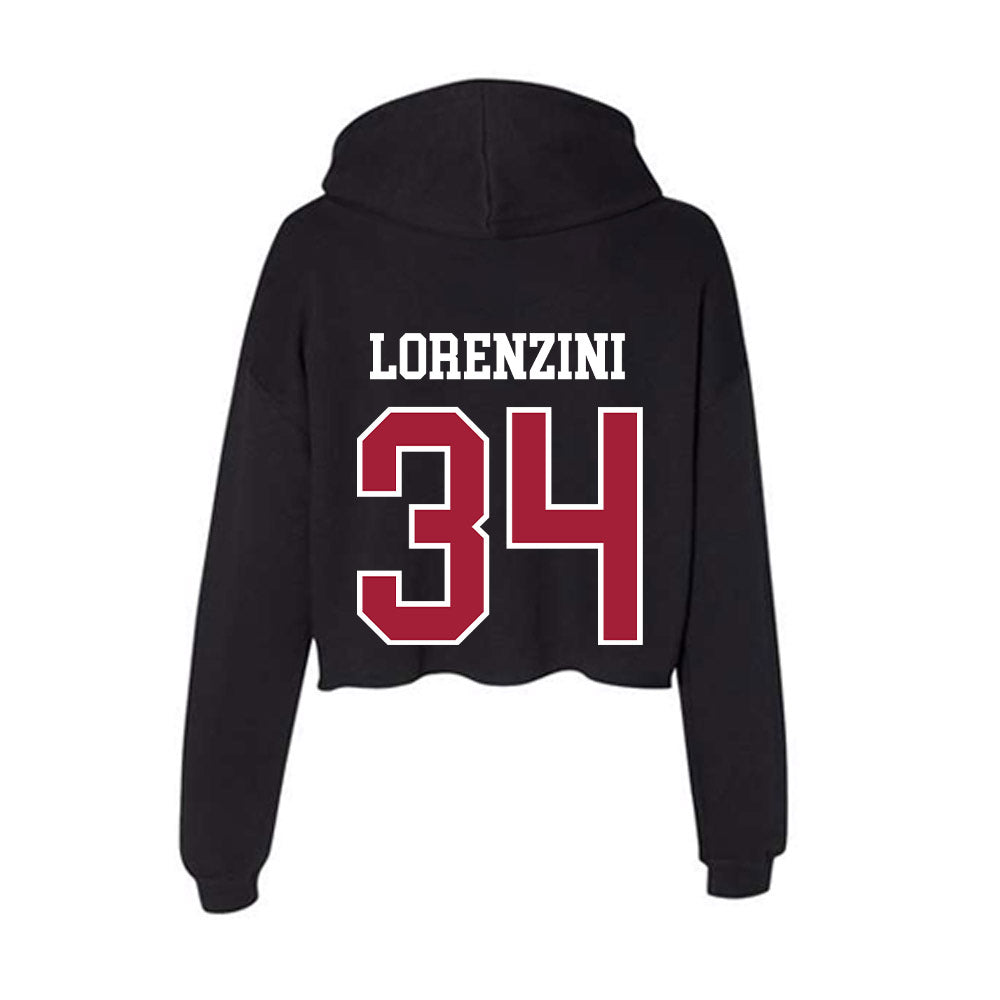 Arkansas - NCAA Baseball : Joey Lorenzini - Women's Crop Fleece Hoodie-1