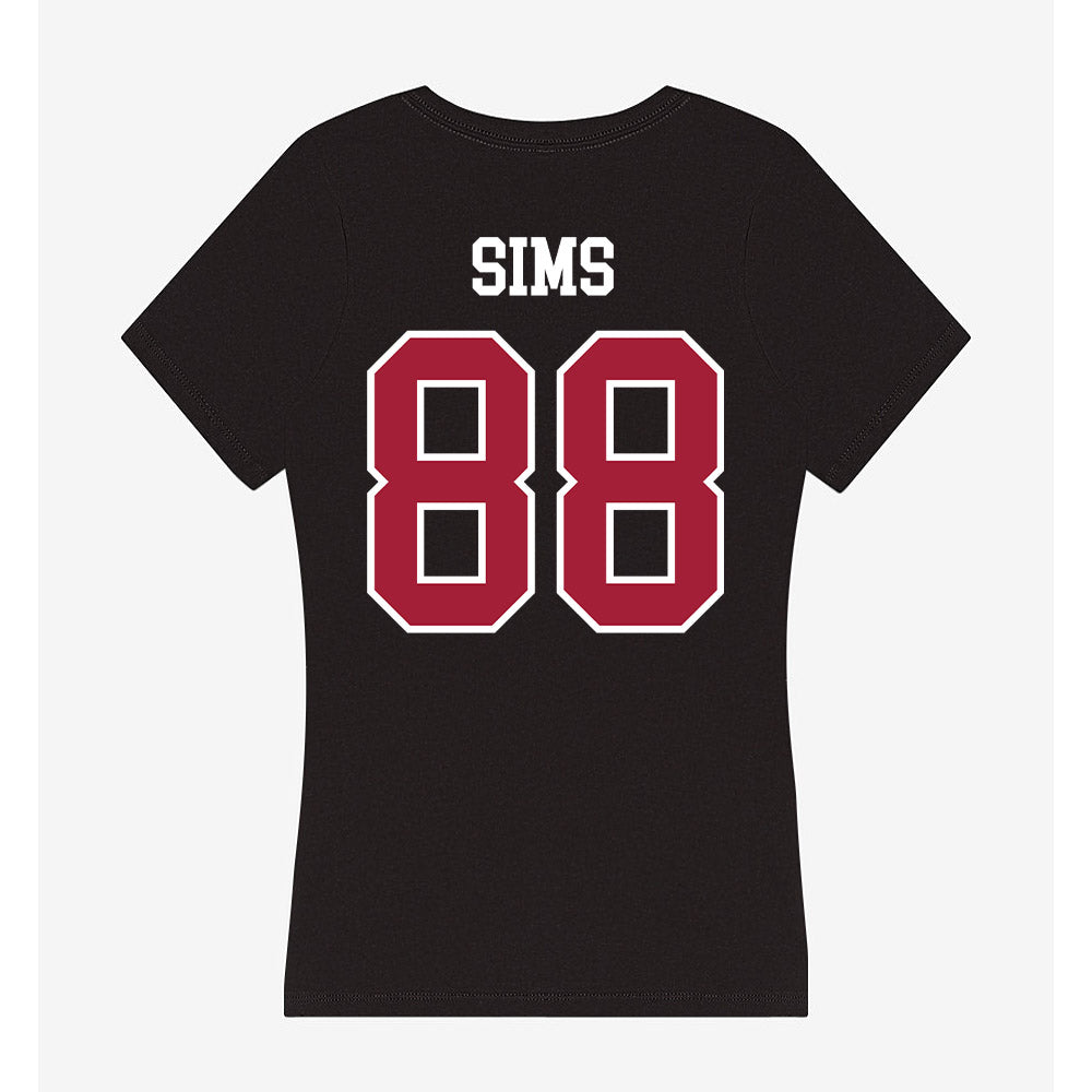Arkansas - NCAA Football : Xadavien Sims - Women's V-Neck T-Shirt-1