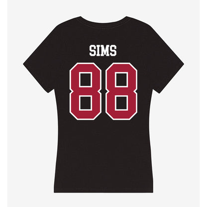 Arkansas - NCAA Football : Xadavien Sims - Women's V-Neck T-Shirt-1