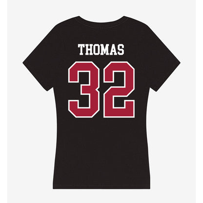 Arkansas - NCAA Women's Basketball : D'Asia Thomas - Women's V-Neck T-Shirt-1