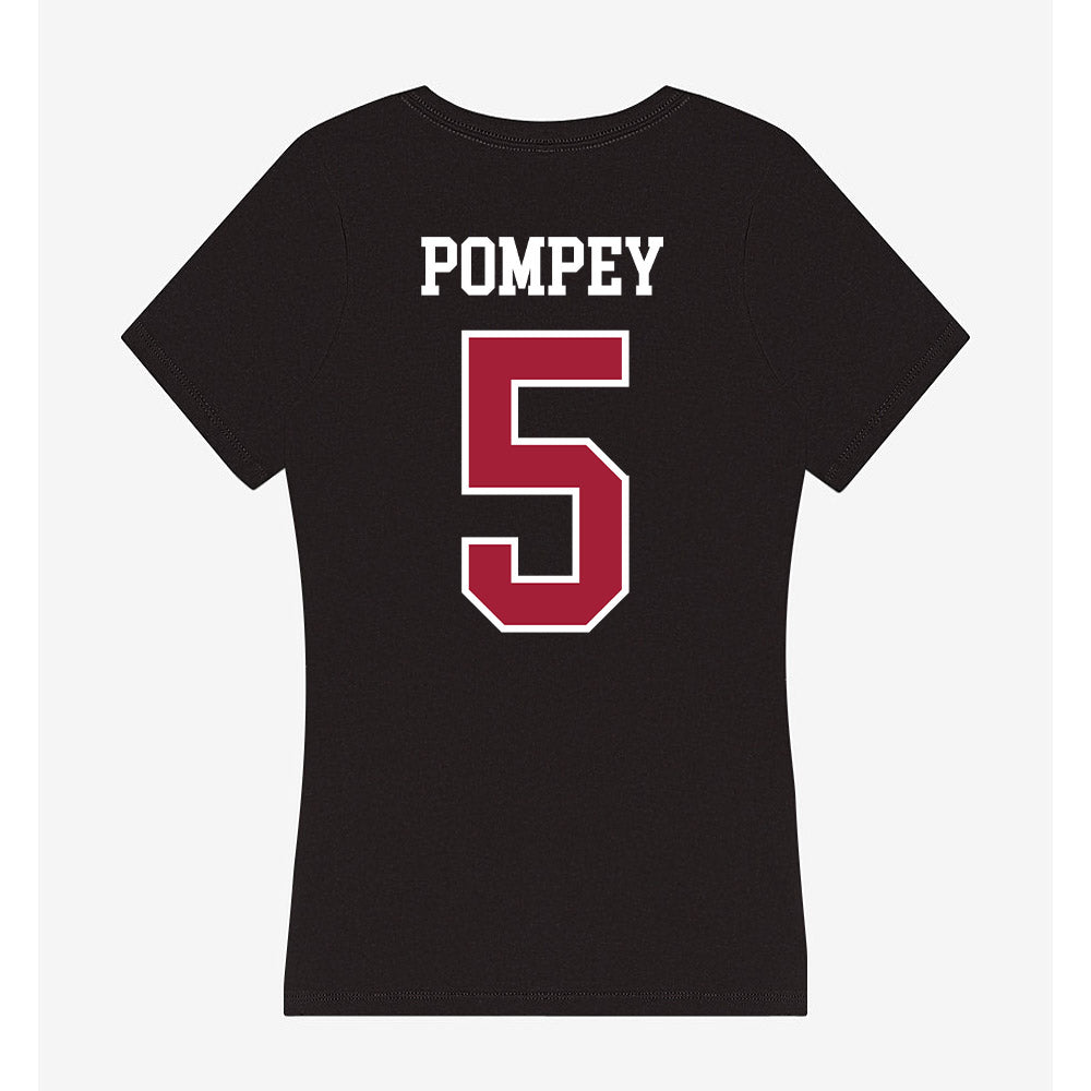 Arkansas - NCAA Baseball : TJ Pompey - Women's V-Neck T-Shirt-1