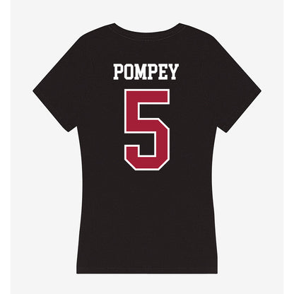 Arkansas - NCAA Baseball : TJ Pompey - Women's V-Neck T-Shirt-1