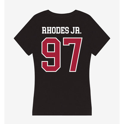 Arkansas - NCAA Football : Quincy Rhodes Jr. - Women's V-Neck T-Shirt-1