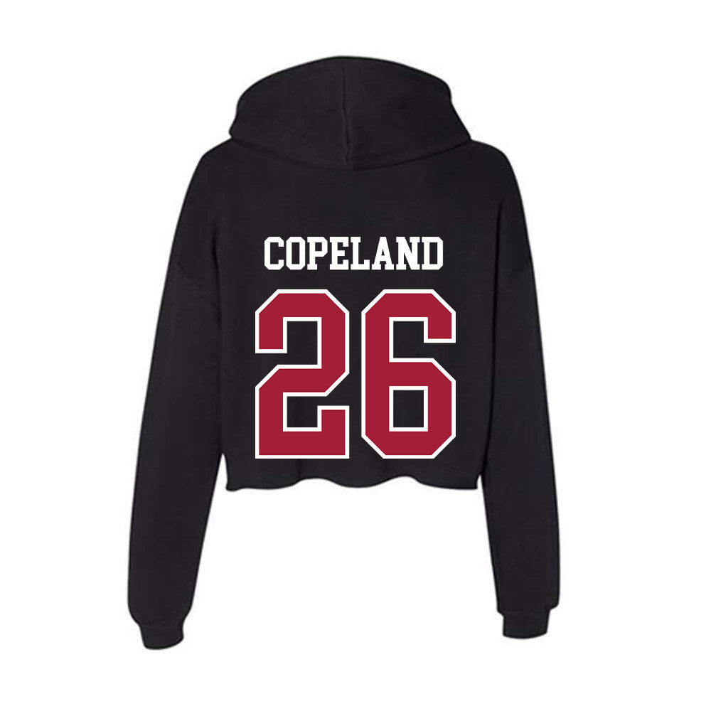 Arkansas - NCAA Football : Jalon Copeland - Women's Crop Fleece Hooded Sweatshirt-1