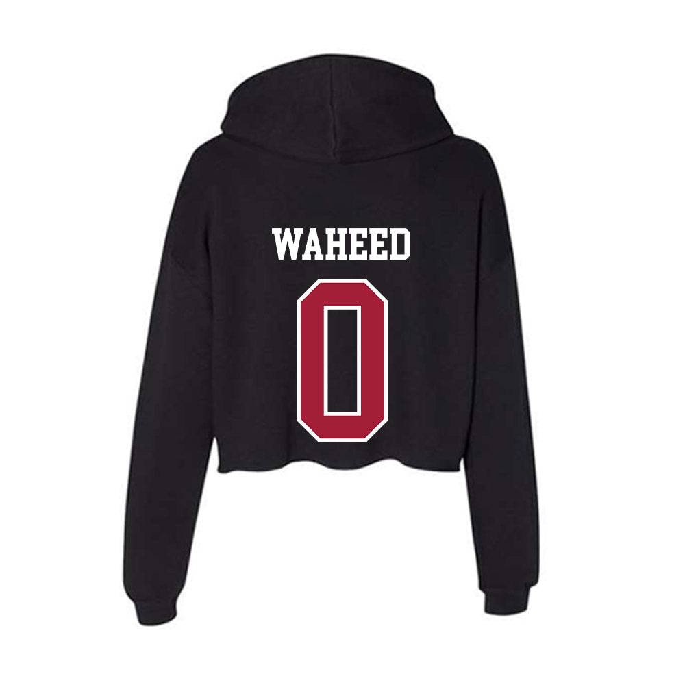 Arkansas - NCAA Women's Basketball : Beautiful Waheed - Women's Crop Fleece Hooded Sweatshirt-1