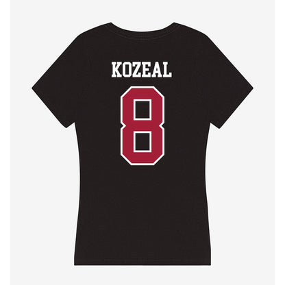 Arkansas - NCAA Baseball : Camden Kozeal - Women's V-Neck T-Shirt-1