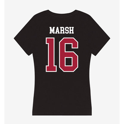 Arkansas - NCAA Football : Kourtlan Marsh - Women's V-Neck T-Shirt-1