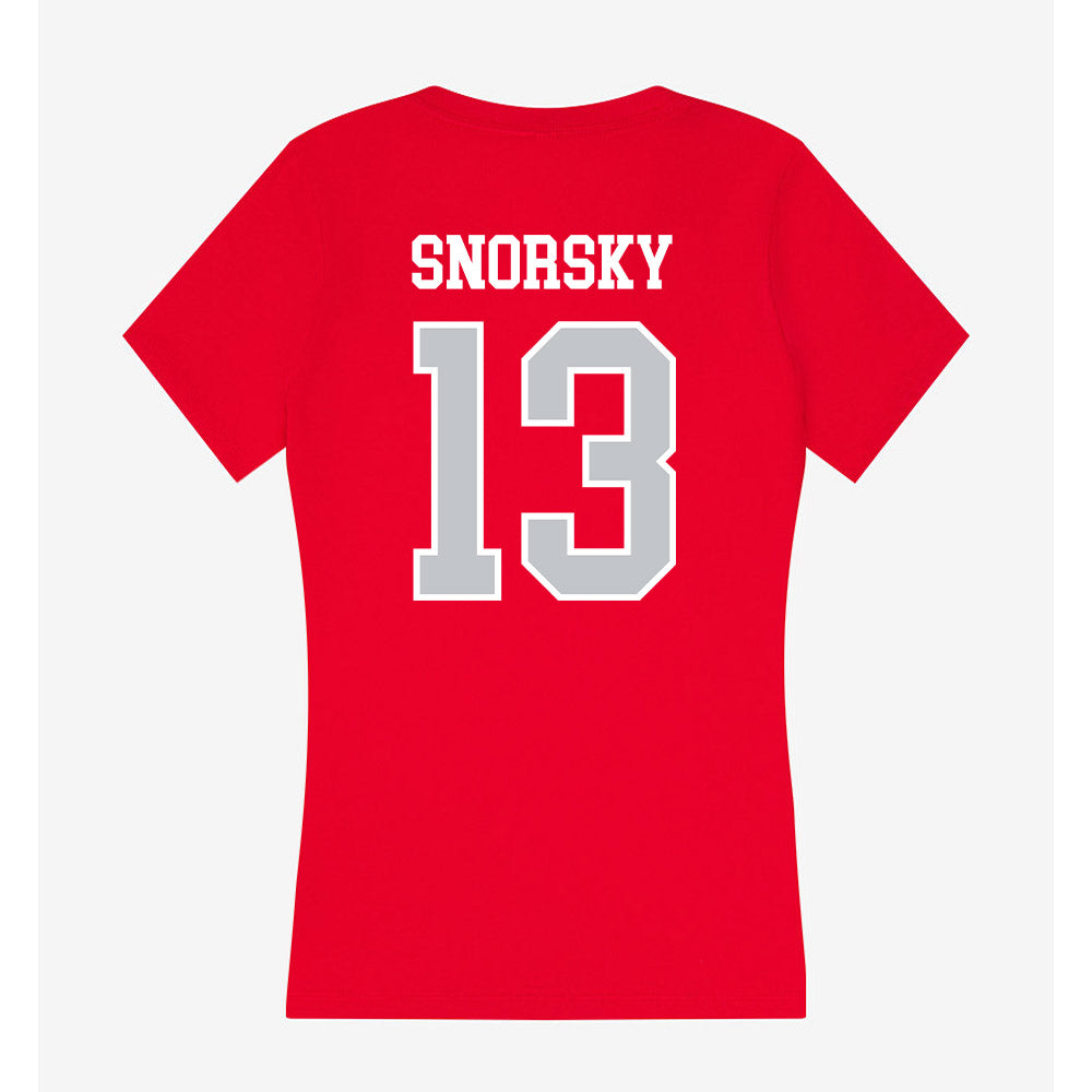 Gonzaga - NCAA Women's Soccer : Samantha Snorsky - Women's V-Neck T-Shirt-1