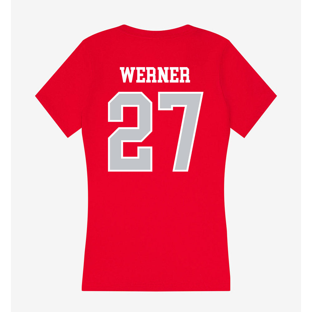 Gonzaga - NCAA Women's Soccer : Makayla Werner - Women's V-Neck T-Shirt-1
