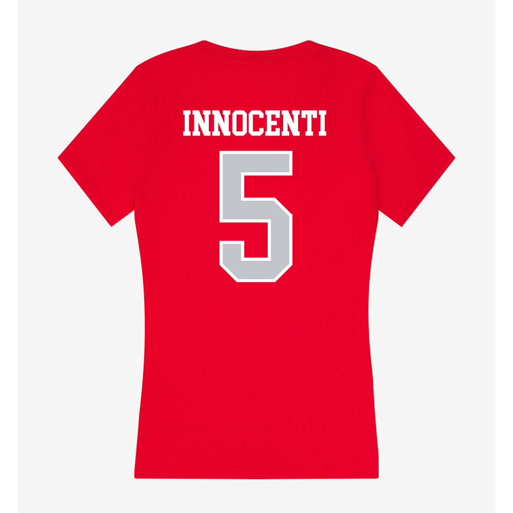 Gonzaga - NCAA Men's Basketball : Emmanuel Innocenti - Women's V-Neck T-Shirt-1