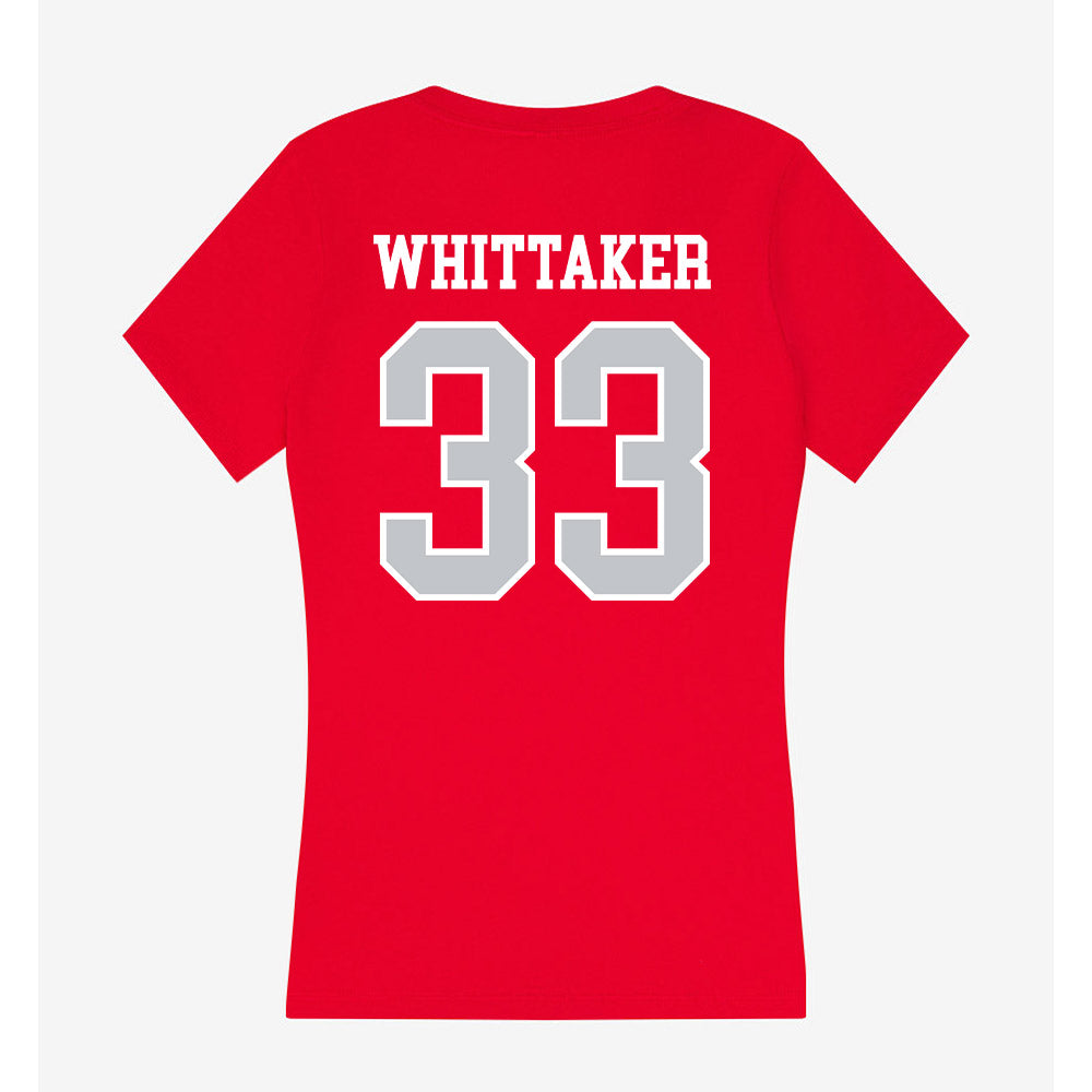 Gonzaga - NCAA Women's Basketball : Lauren Whittaker - Women's V-Neck T-Shirt-1