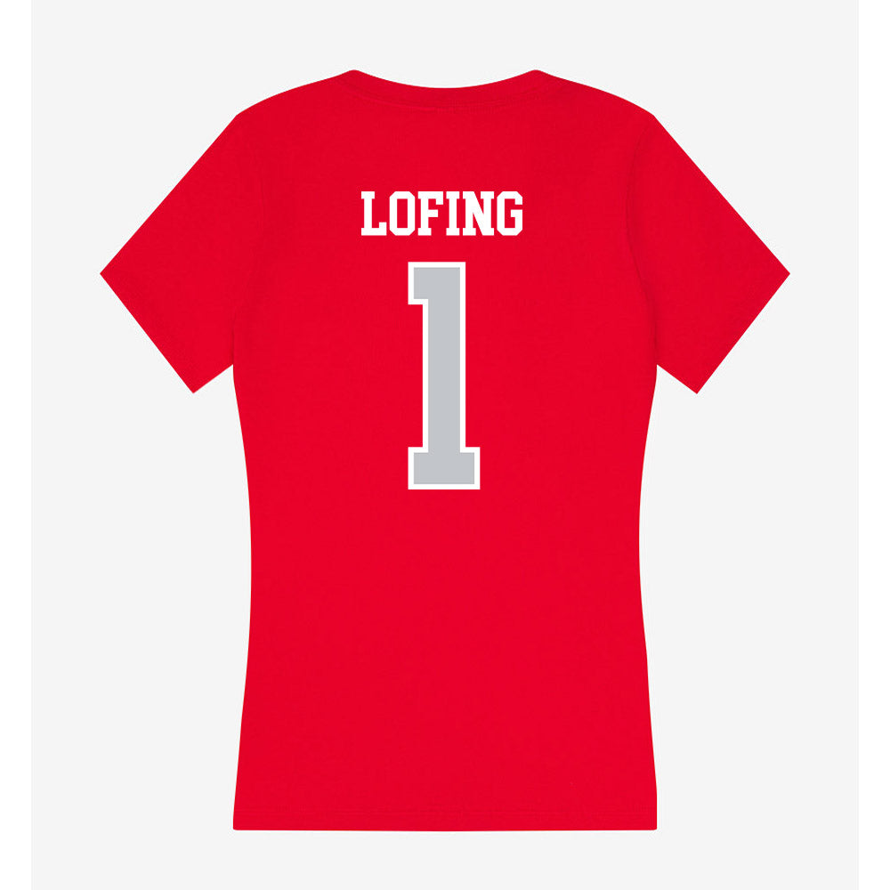 Gonzaga - NCAA Women's Basketball : Paige Lofing - Women's V-Neck T-Shirt-1