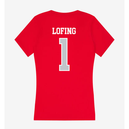 Gonzaga - NCAA Women's Basketball : Paige Lofing - Women's V-Neck T-Shirt-1