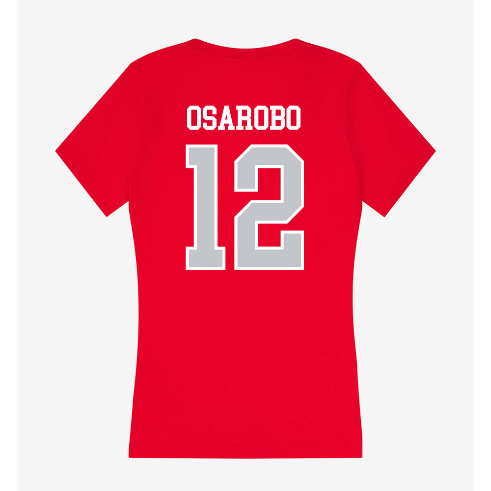 Gonzaga - NCAA Women's Basketball : Christabel Osarobo - Women's V-Neck T-Shirt-1