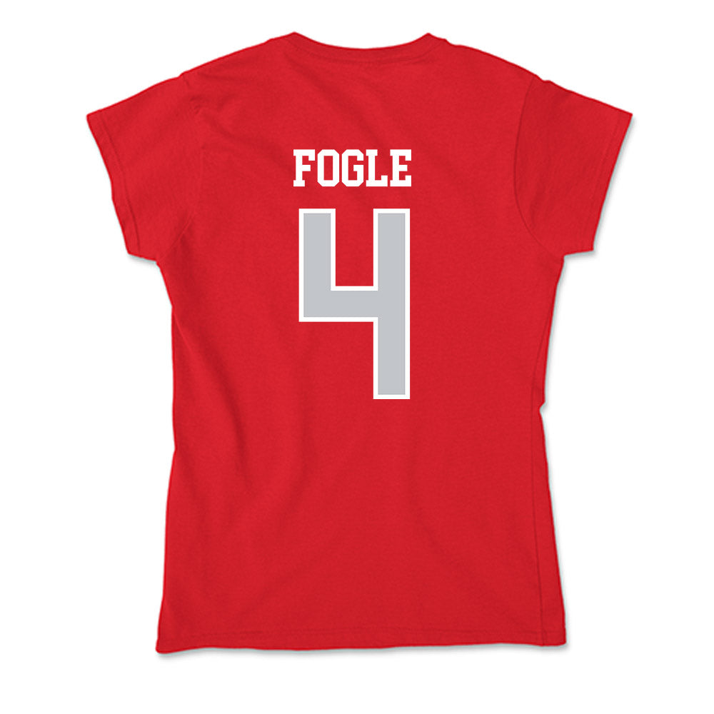 Gonzaga - NCAA Men's Basketball : Davis Fogle - Soft Style Women’s T-Shirt-1