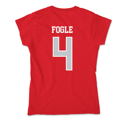 Gonzaga - NCAA Men's Basketball : Davis Fogle - Soft Style Women’s T-Shirt-1