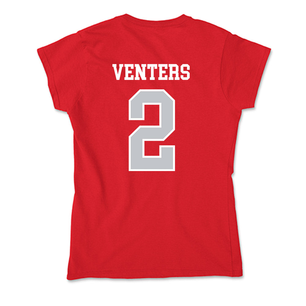 Gonzaga - NCAA Men's Basketball : Steele Venters - Soft Style Women’s T-Shirt-1