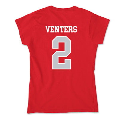 Gonzaga - NCAA Men's Basketball : Steele Venters - Soft Style Women’s T-Shirt-1