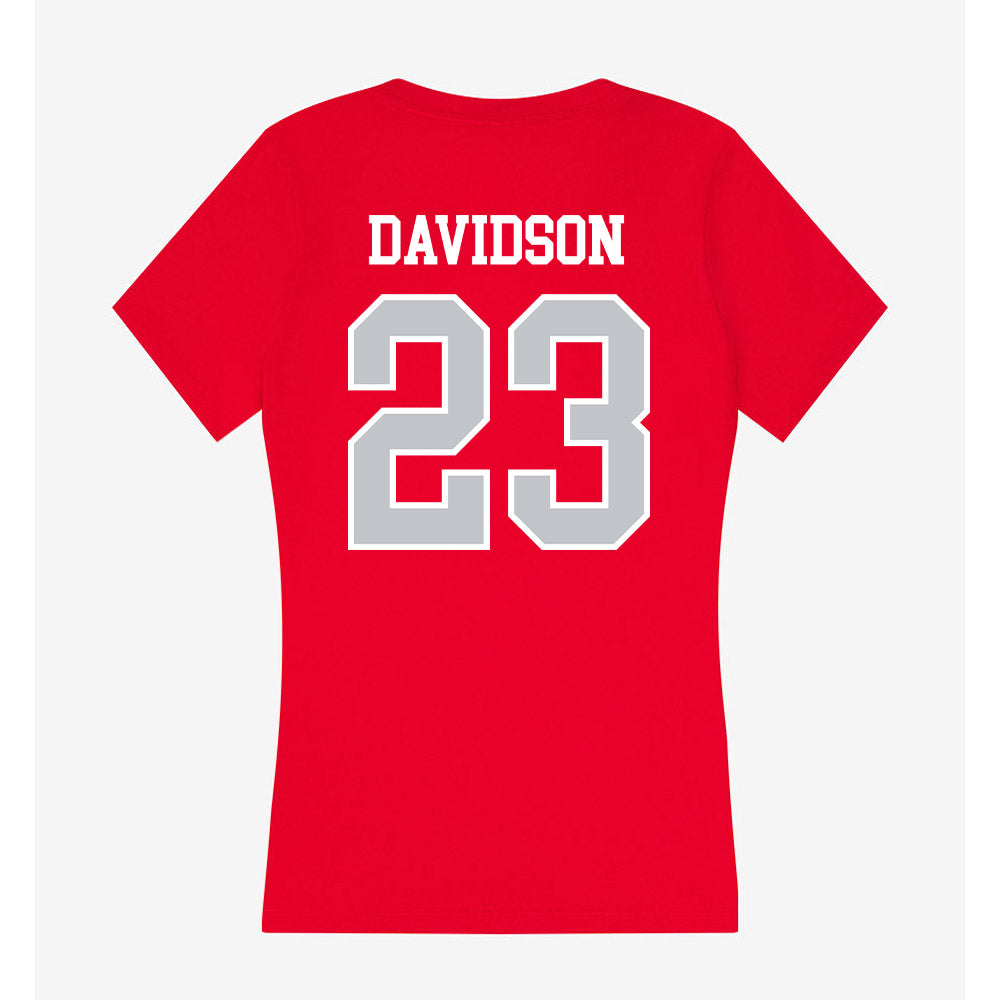 Gonzaga - NCAA Women's Soccer : piper davidson - Women's V-Neck T-Shirt-1