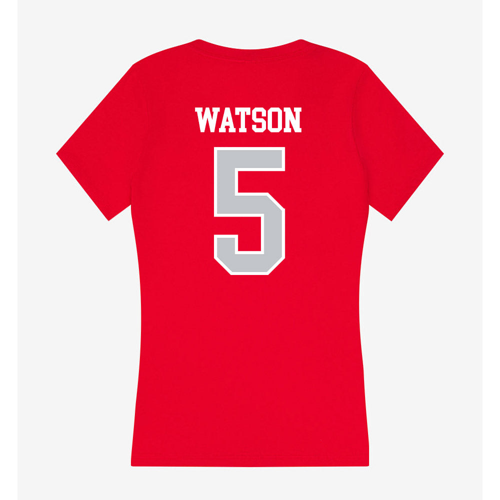 Gonzaga - NCAA Men's Soccer : Terry Watson - Women's V-Neck T-Shirt-1