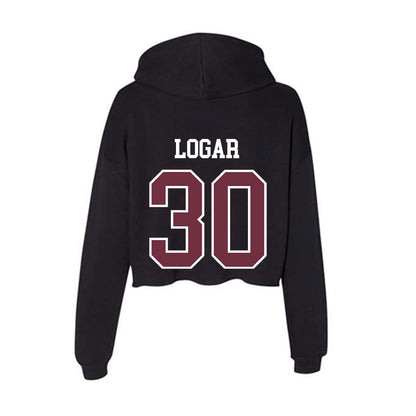Mississippi State - NCAA Baseball : Jackson Logar - Women's Crop Fleece Hoodie-1