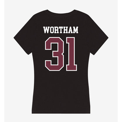 Mississippi State - NCAA Baseball : Charlie Wortham - Women's V-Neck T-Shirt-1