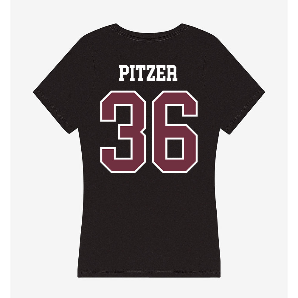 Mississippi State - NCAA Baseball : Tyler Pitzer - Women's V-Neck T-Shirt-1