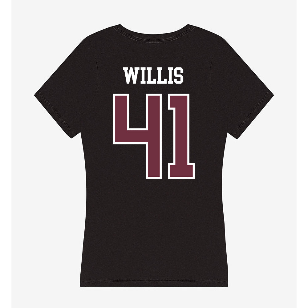 Mississippi State - NCAA Football : Tyshun Willis - Women's V-Neck T-Shirt-1