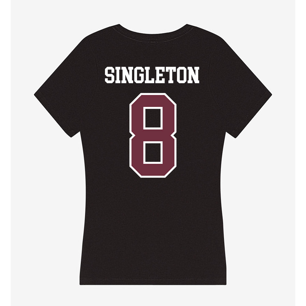 Mississippi State - NCAA Football : Kaylib Singleton - Women's V-Neck T-Shirt-1