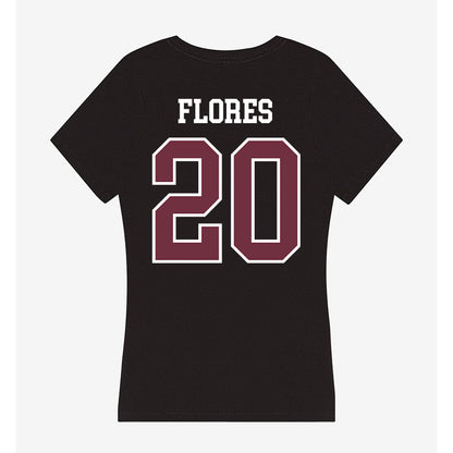 Mississippi State - NCAA Women's Basketball : Andrea Flores - Women's V-Neck T-Shirt-1