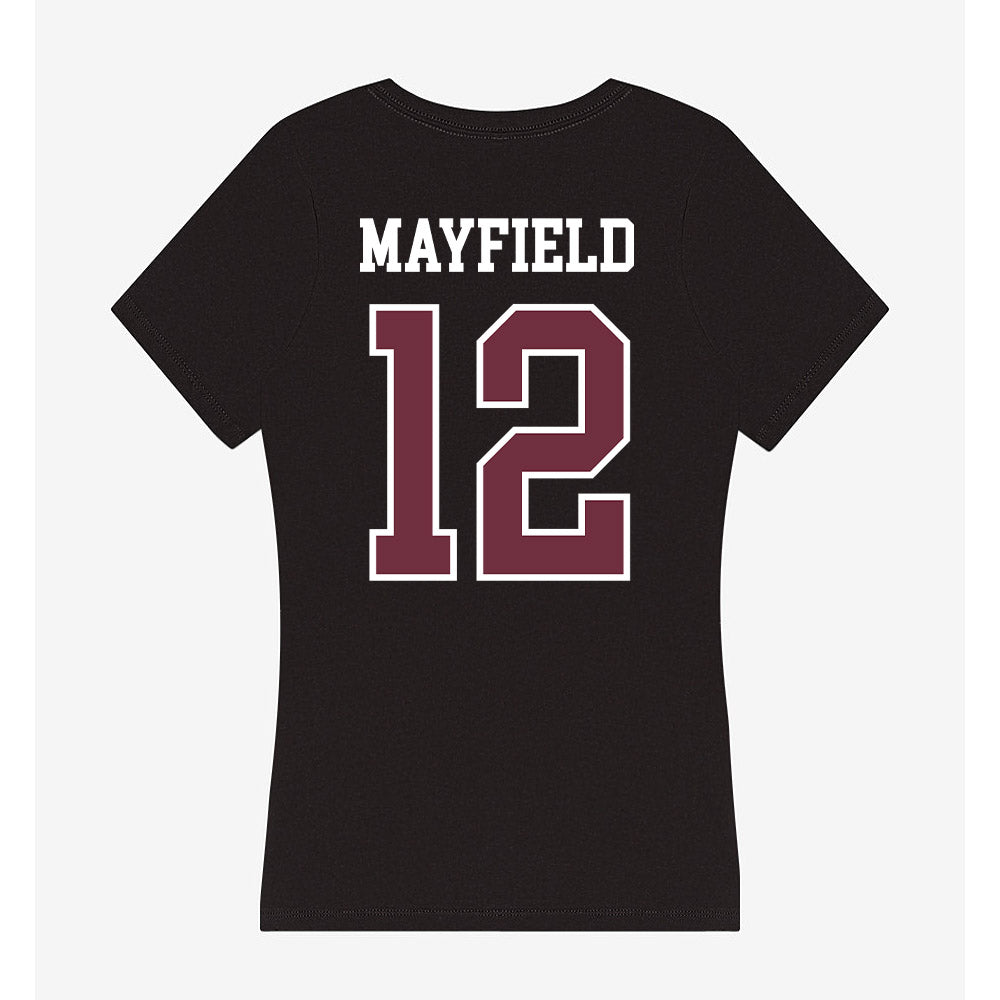 Mississippi State - NCAA Football : Matt Mayfield - Women's V-Neck T-Shirt-1