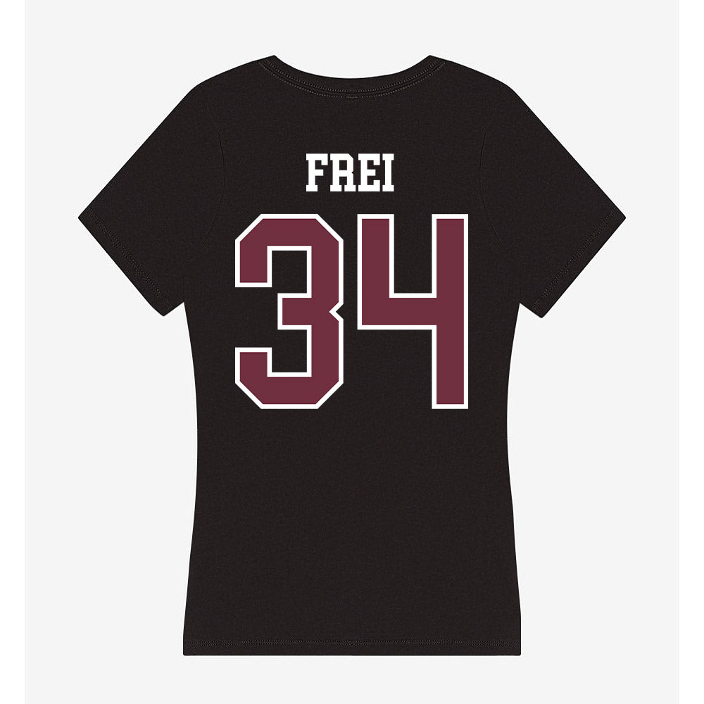 Mississippi State - NCAA Baseball : Gehrig Frei - Women's V-Neck T-Shirt-1