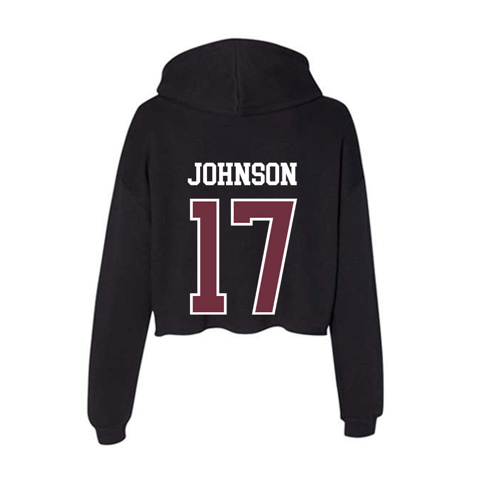 Mississippi State - NCAA Football : Kyle Johnson - Women's Crop Fleece Hoodie-1