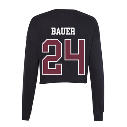 Mississippi State - NCAA Baseball : Jack Bauer - Women's Cropped Crew Fleece-1