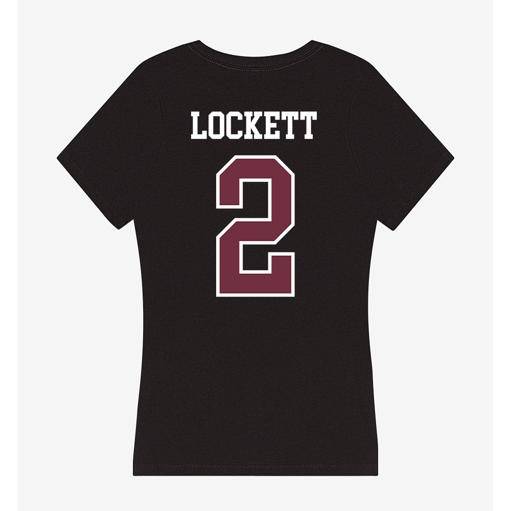 Mississippi State - NCAA Women's Basketball : Tootie Lockett - Women's V-Neck T-Shirt-1