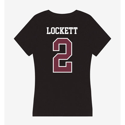 Mississippi State - NCAA Women's Basketball : Tootie Lockett - Women's V-Neck T-Shirt-1
