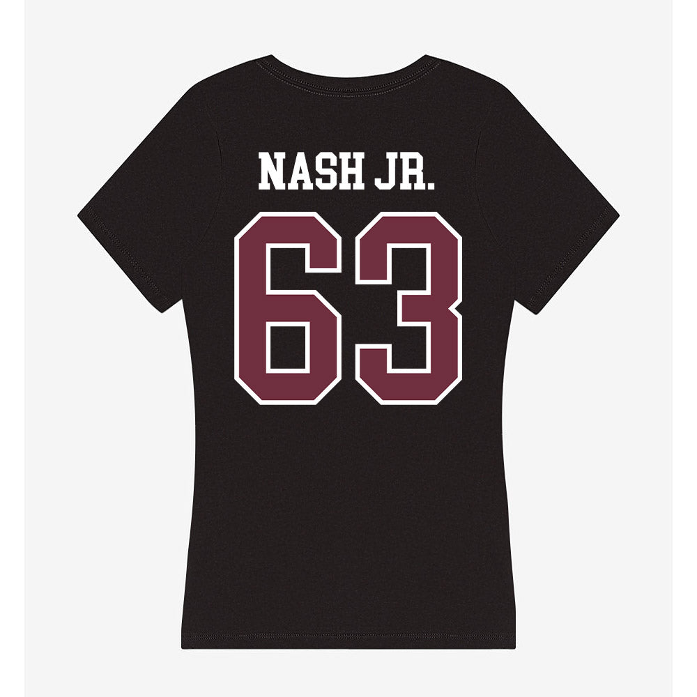 Mississippi State - NCAA Football : Mario Nash Jr. - Women's V-Neck T-Shirt-1