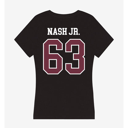 Mississippi State - NCAA Football : Mario Nash Jr. - Women's V-Neck T-Shirt-1