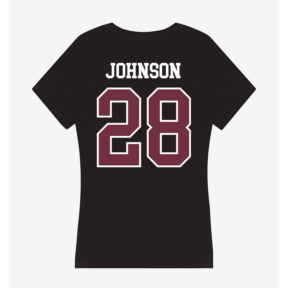 Mississippi State - NCAA Football : Tanner Johnson - Women's V-Neck T-Shirt-1