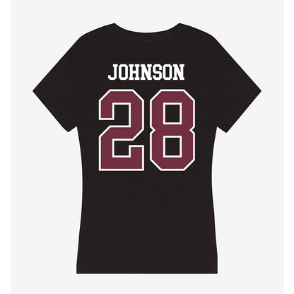 Mississippi State - NCAA Football : Tanner Johnson - Women's V-Neck T-Shirt-1