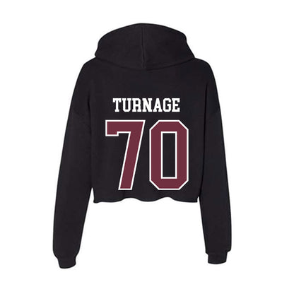 Mississippi State - NCAA Football : Breyden Turnage - Women's Crop Fleece Hoodie-1