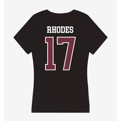 Mississippi State - NCAA Baseball : Parker Rhodes - Women's V-Neck T-Shirt-1