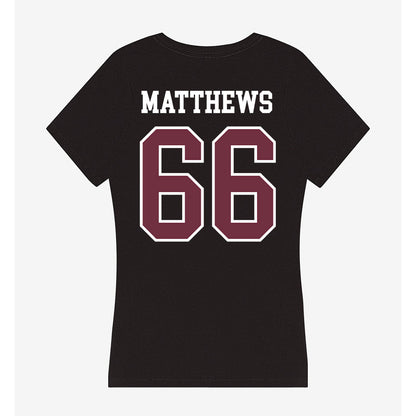 Mississippi State - NCAA Football : Jaelyne Matthews - Women's V-Neck T-Shirt-1