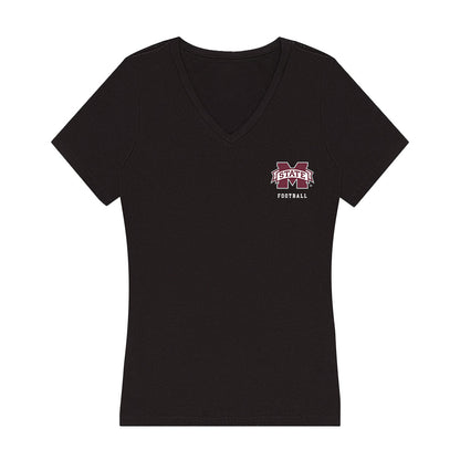 Mississippi State - NCAA Football : Kaleb Morris - Women's V-Neck T-Shirt-0