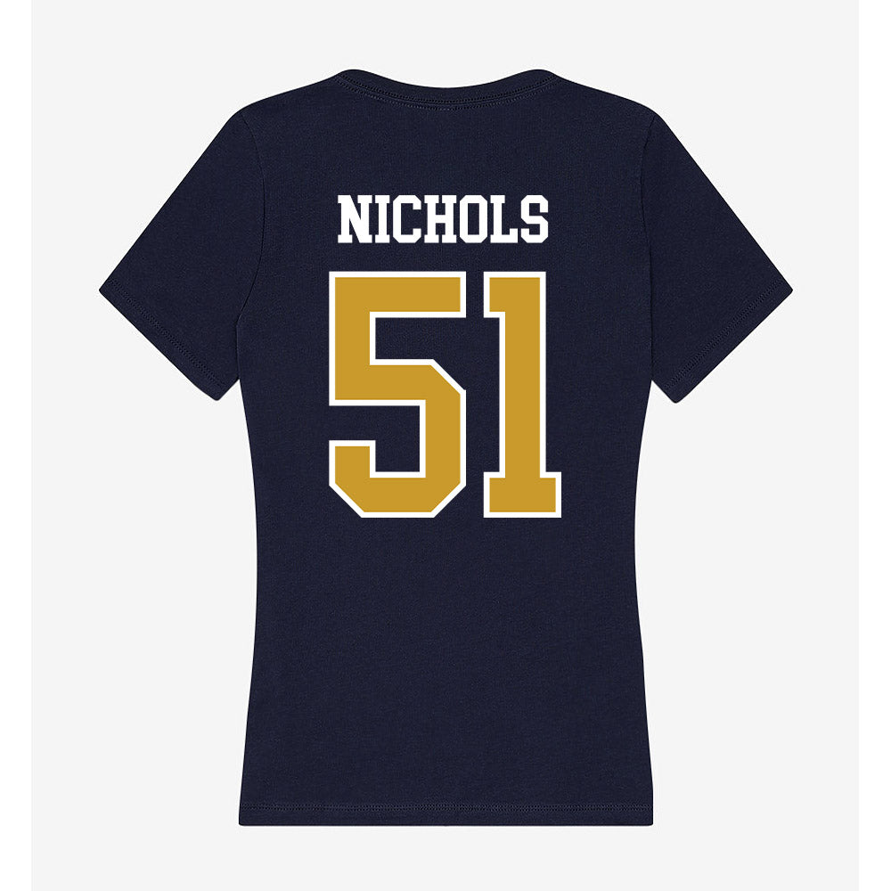 Notre Dame - NCAA Football : Ben Nichols - Women's V-Neck T-Shirt-1