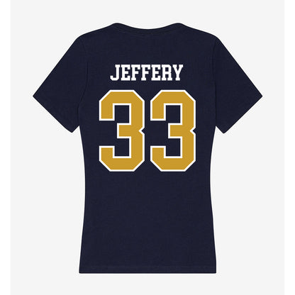 Notre Dame - NCAA Football : Matthew Jeffery - Women's V-Neck T-Shirt-1