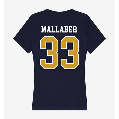 Notre Dame - NCAA Women's Lacrosse : Katie Mallaber - Women's V-Neck T-Shirt-1