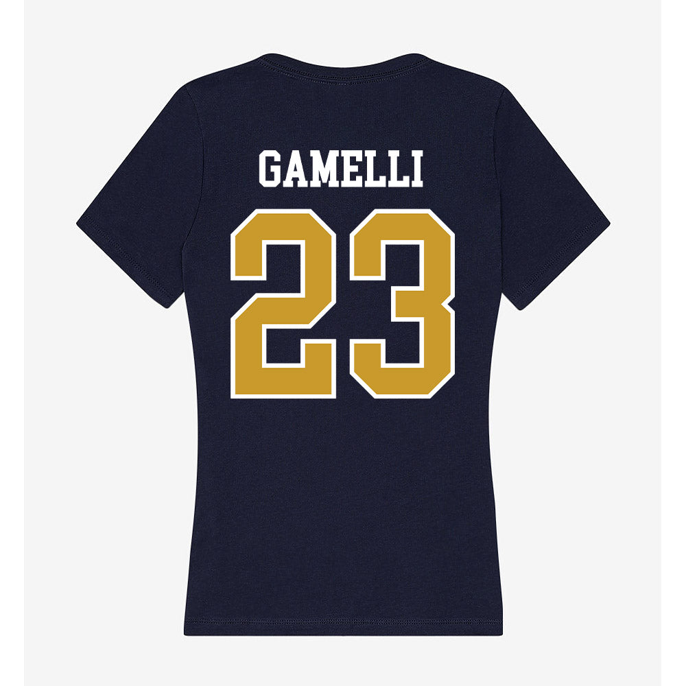 Notre Dame - NCAA Baseball : Gian Gamelli - Women's V-Neck T-Shirt-1