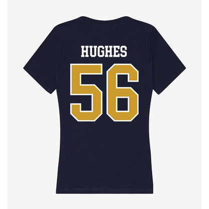 Notre Dame - NCAA Football : Elijah Hughes - Women's V-Neck T-Shirt-1